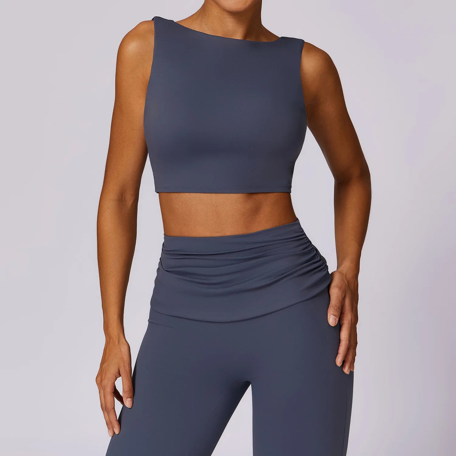 Running Sports Bra High Support Impact Open Back