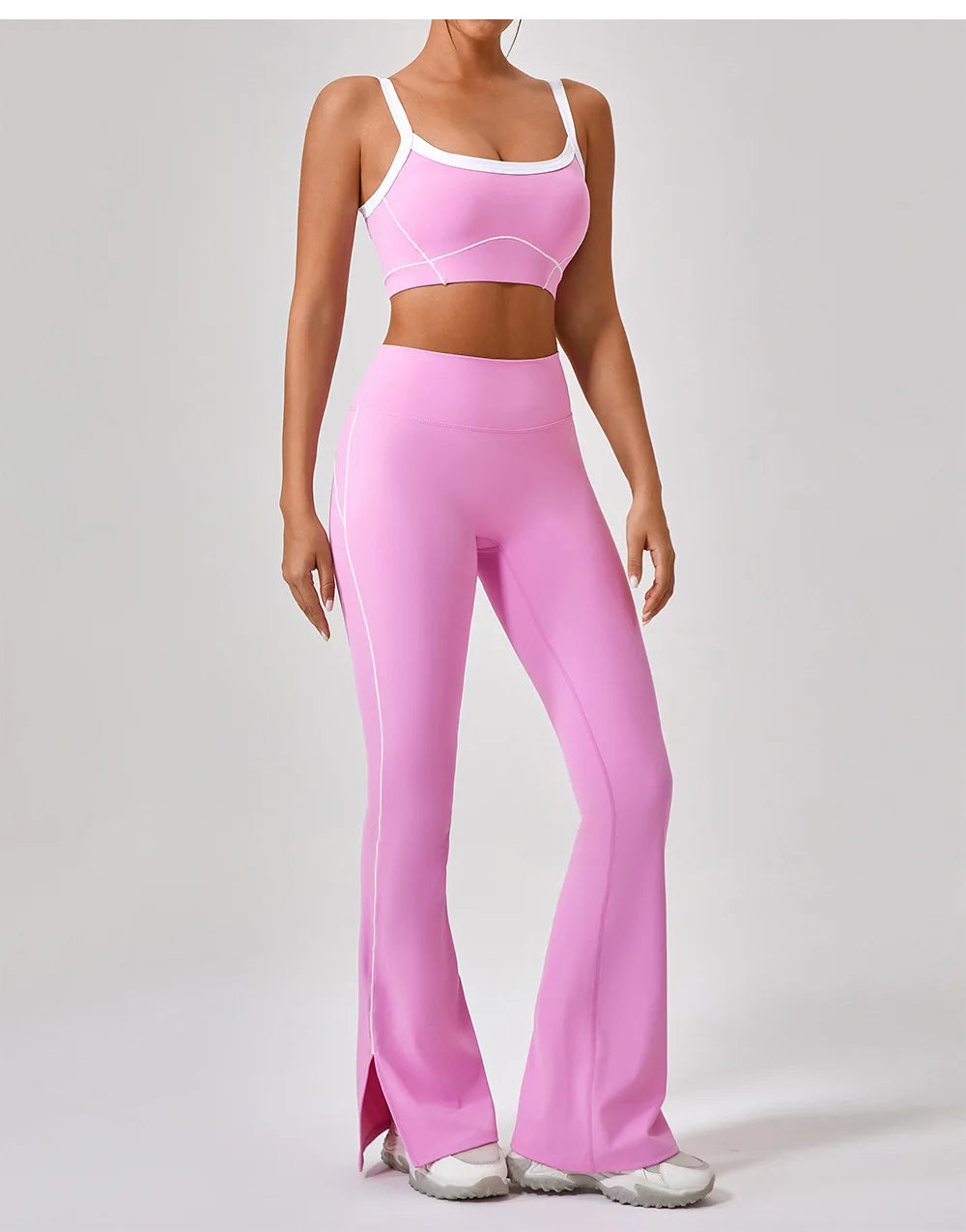 2 PCS Workout Sets Cropped Tank Pants