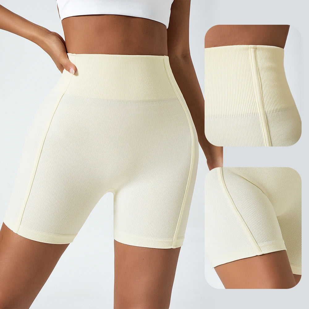 Women's Seamless High-Waisted Yoga Shorts