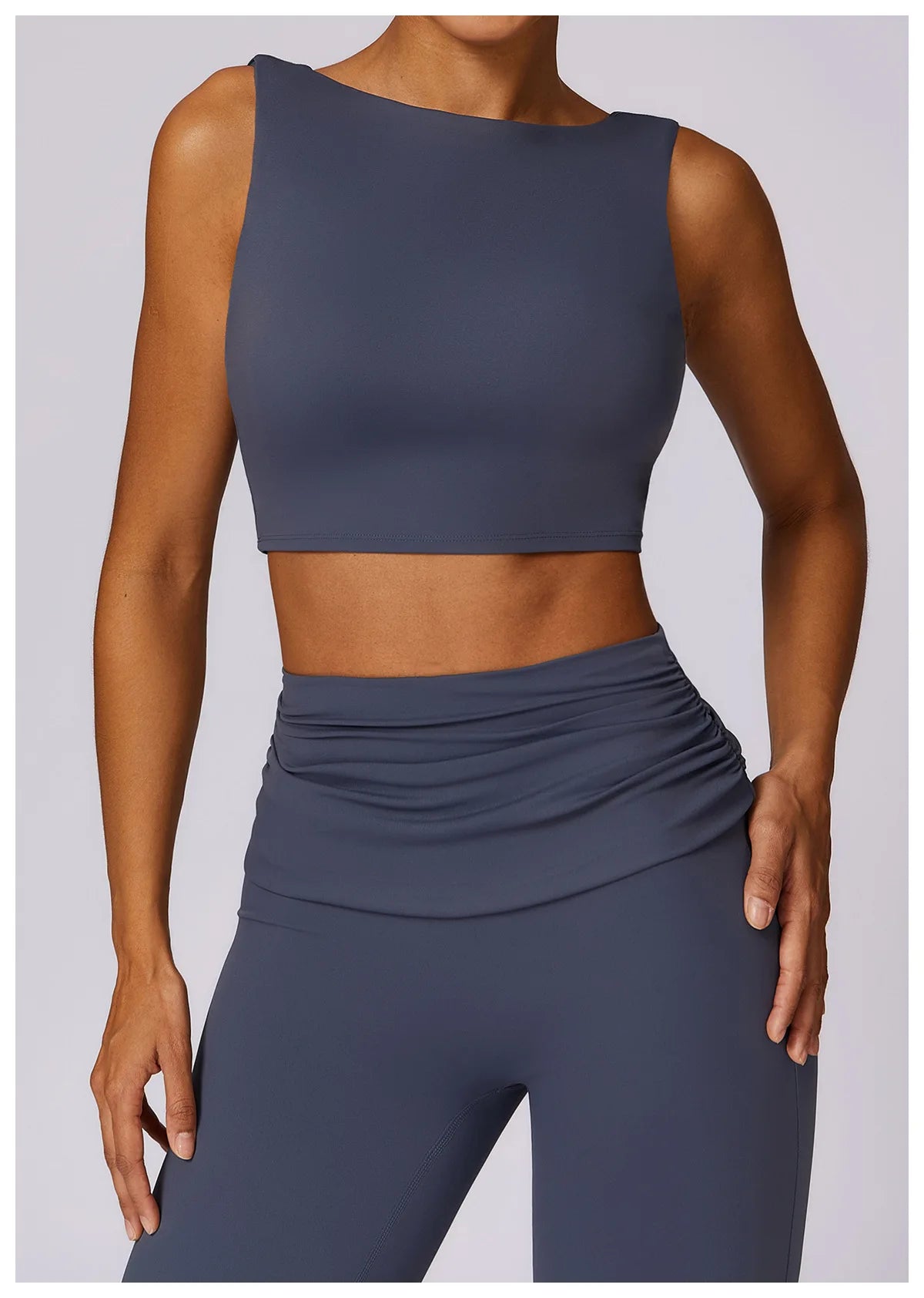 Running Sports Bra High Support Impact Open Back