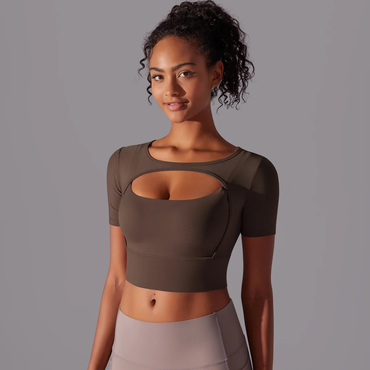 Yoga Shirt Short Sleeve T-Shirt Blouse Cover Up