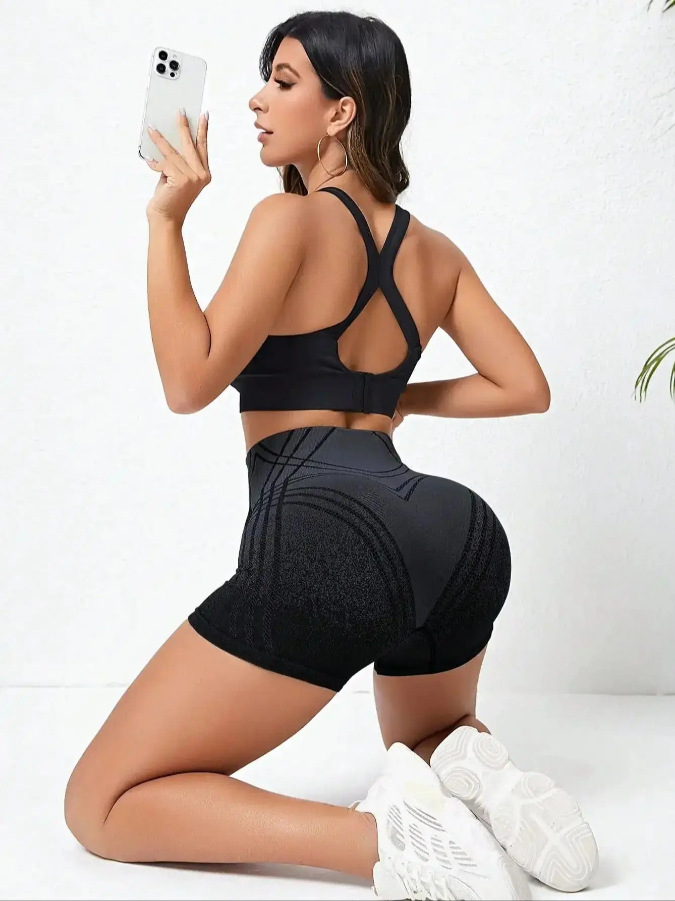 Gradient Yoga Exercise High Waist Hip Lifting