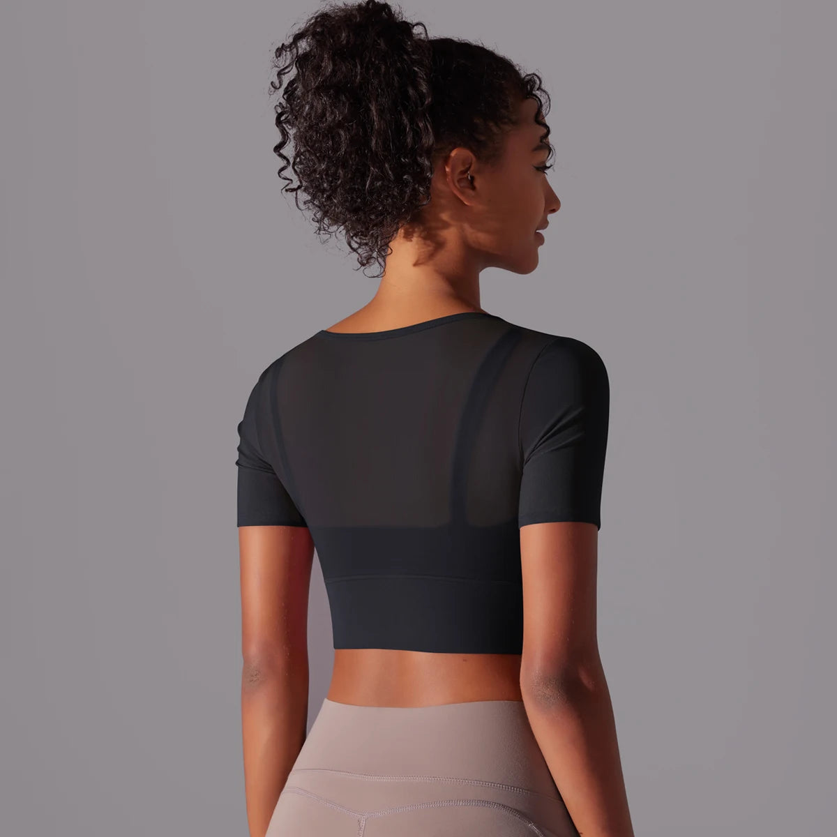 Yoga Shirt Short Sleeve T-Shirt Blouse Cover Up