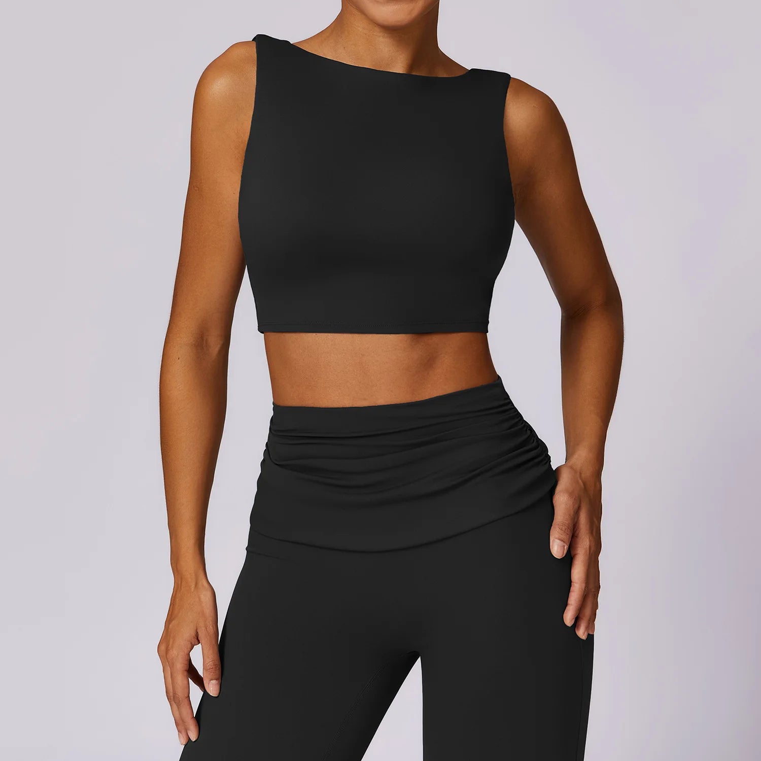 Running Sports Bra High Support Impact Open Back