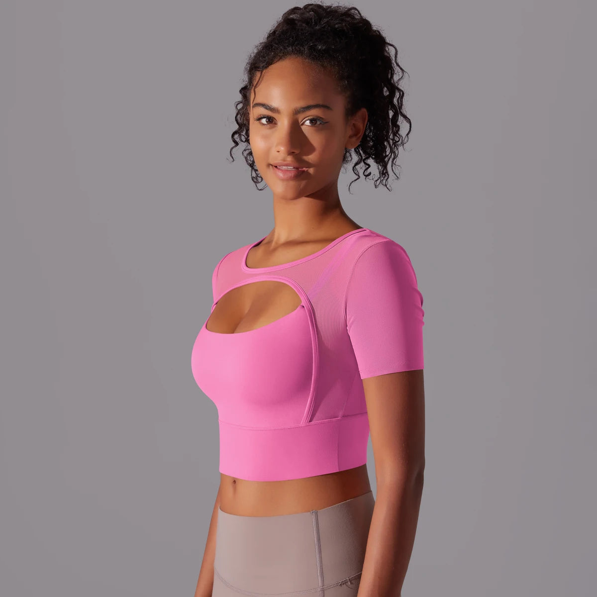 Yoga Shirt Short Sleeve T-Shirt Blouse Cover Up