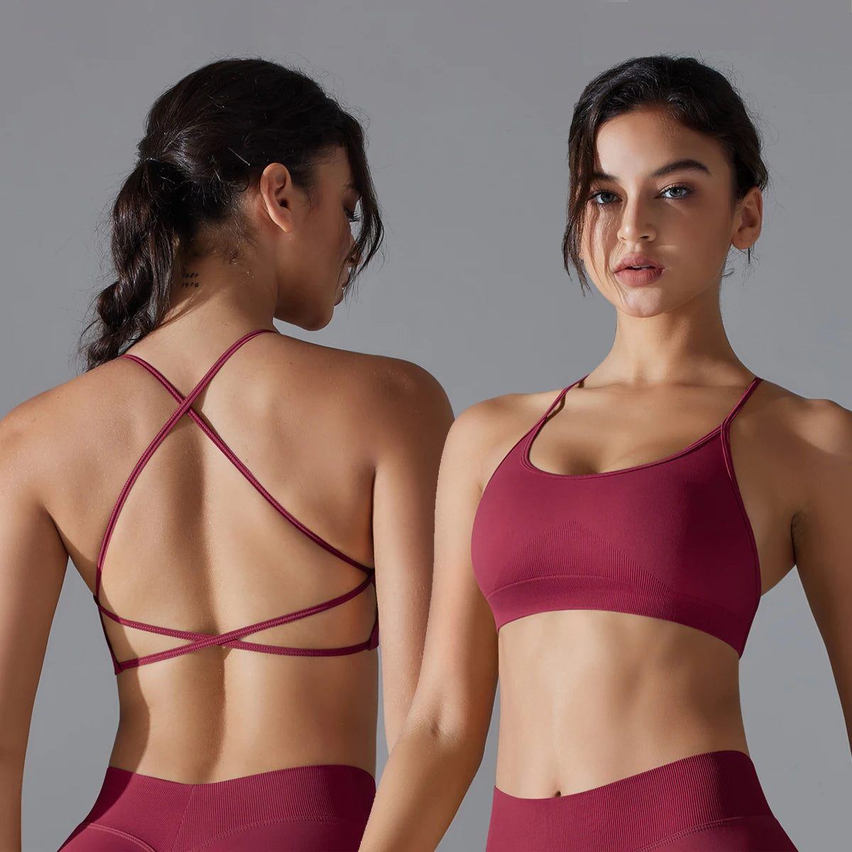 Yoga Bra Sexy Back Cross Padded Bralette