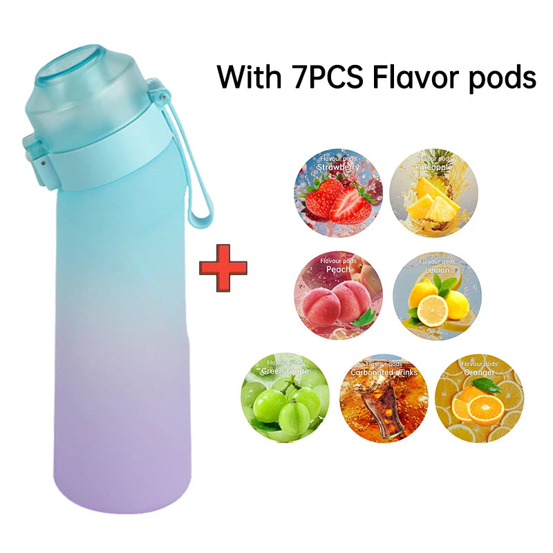 Air Flavored Water Bottle With 7 Flavor Ring