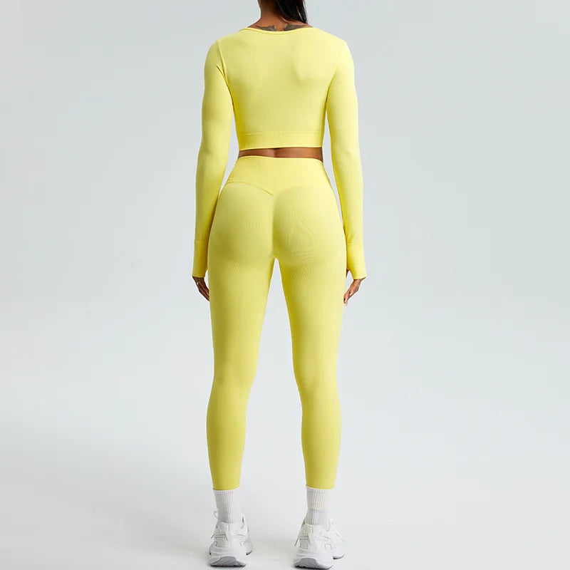 Women Yoga Pants High Waist Ribbed