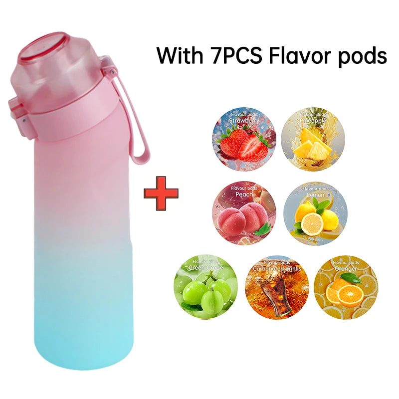 Air Flavored Water Bottle With 7 Flavor Ring