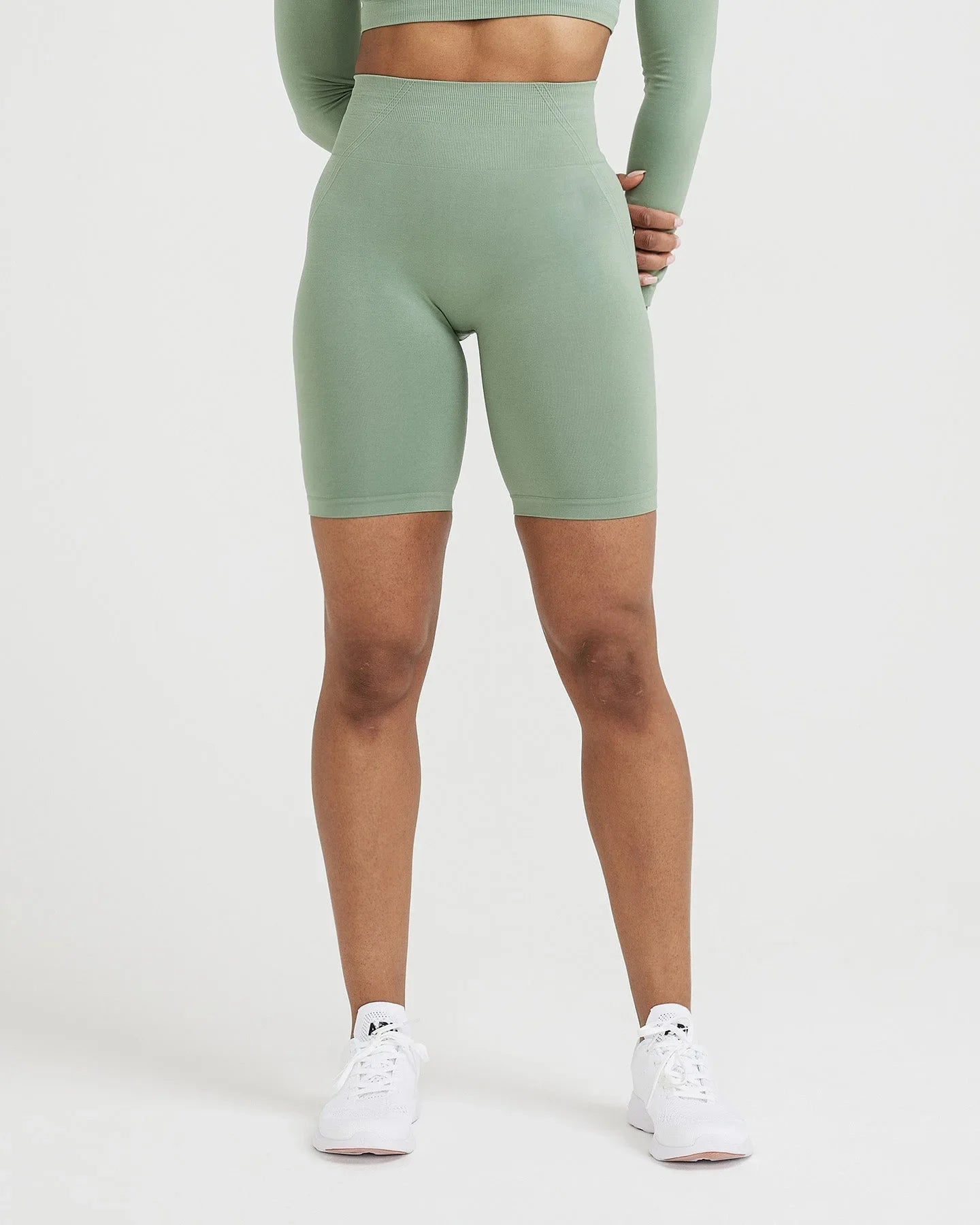 High-Waisted Seamless Yoga Shorts