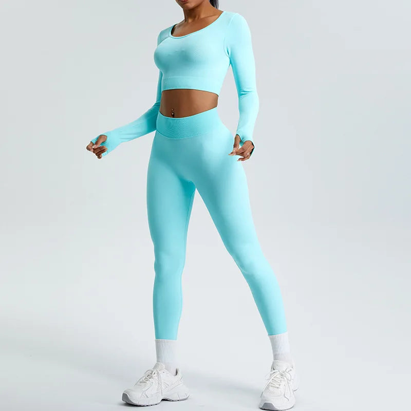 Women Yoga Pants High Waist Ribbed