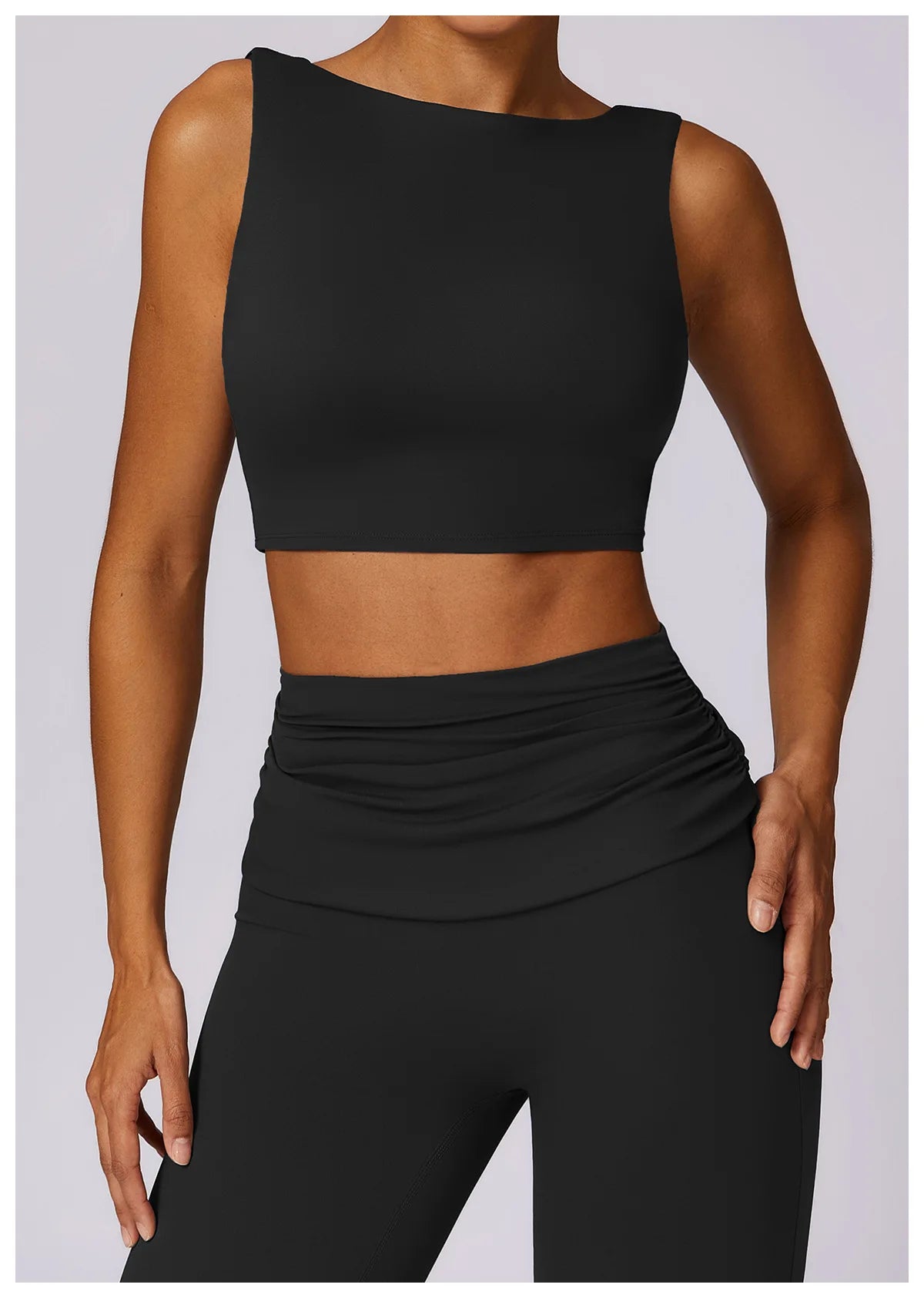 Running Sports Bra High Support Impact Open Back