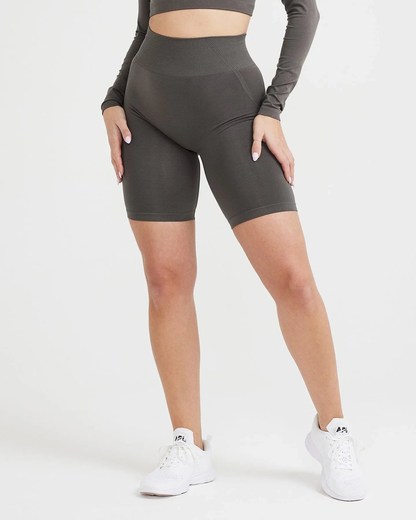 High-Waisted Seamless Yoga Shorts