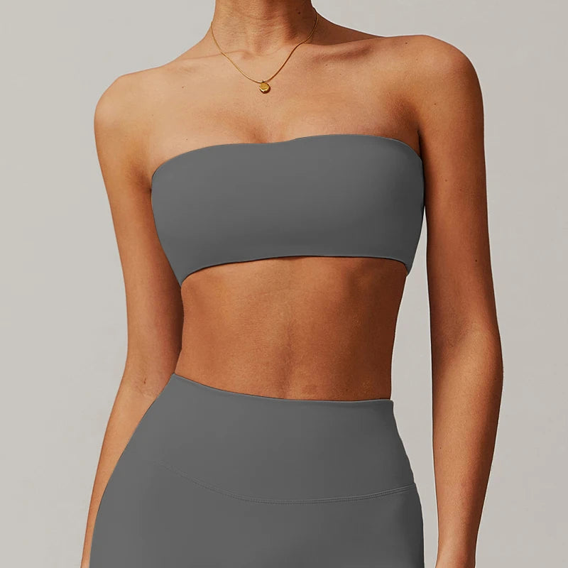 Strapless Sports Bra Gym