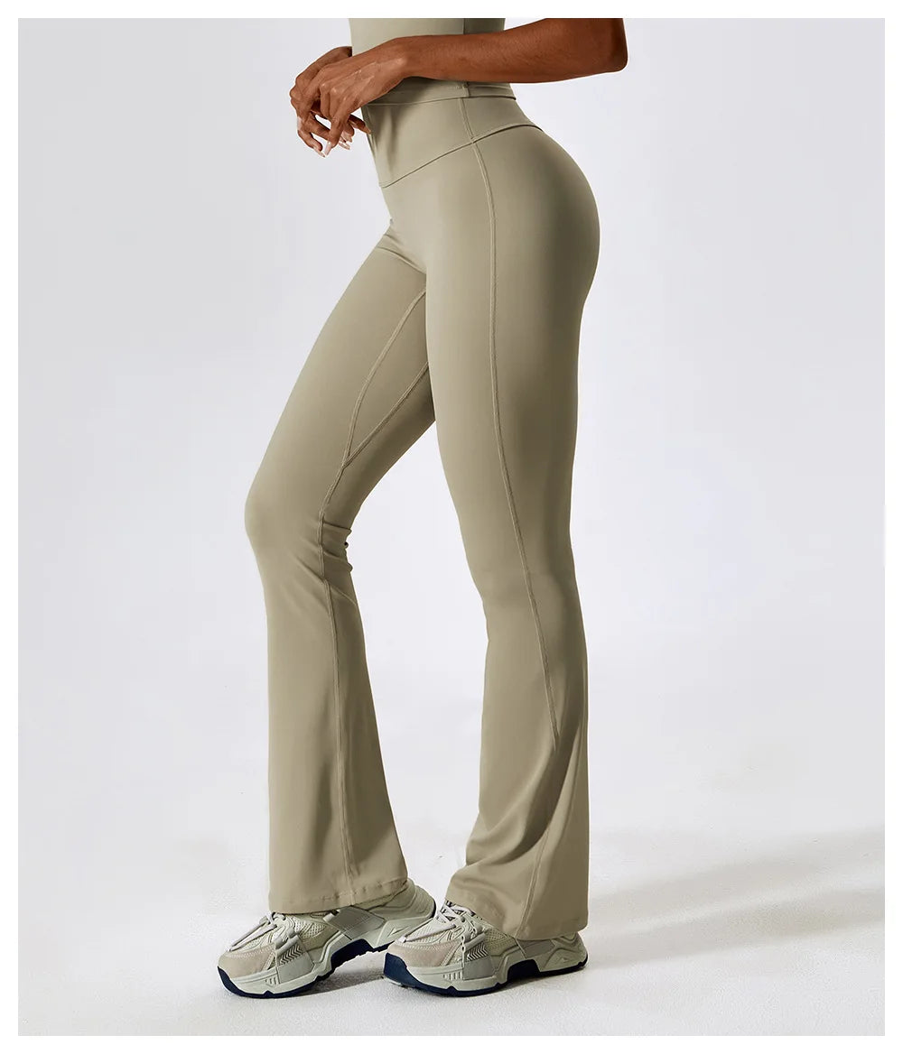 Flare Leggings Yoga Pants Women High Waist Wide Leg