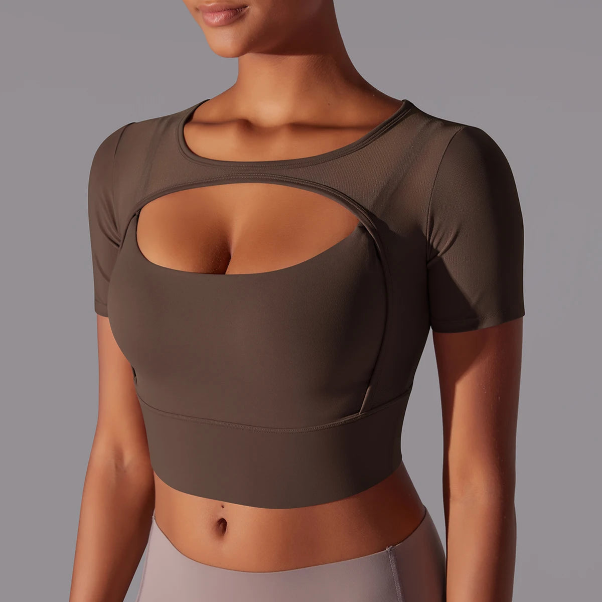 Yoga Shirt Short Sleeve T-Shirt Blouse Cover Up