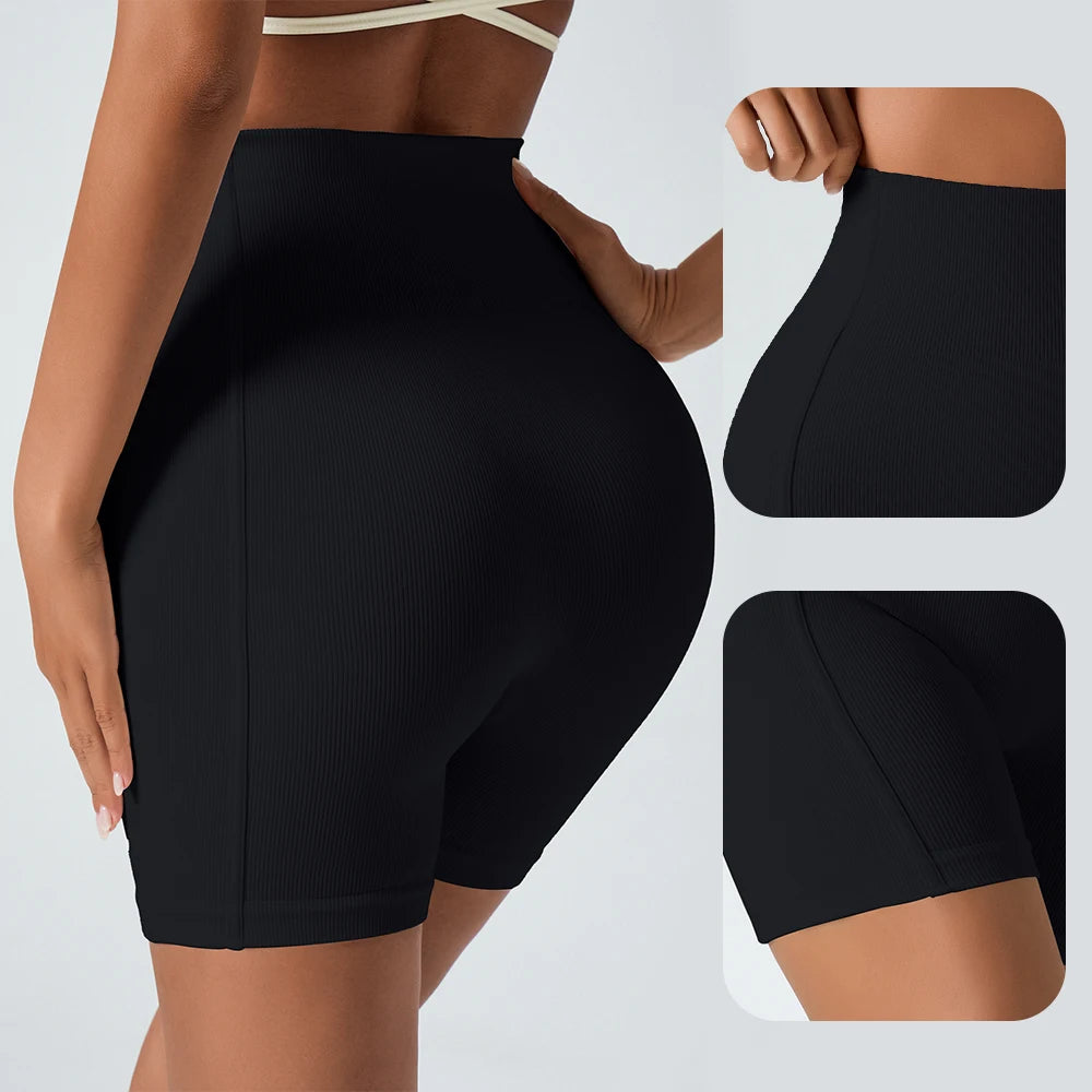 Women's Seamless High-Waisted Yoga Shorts