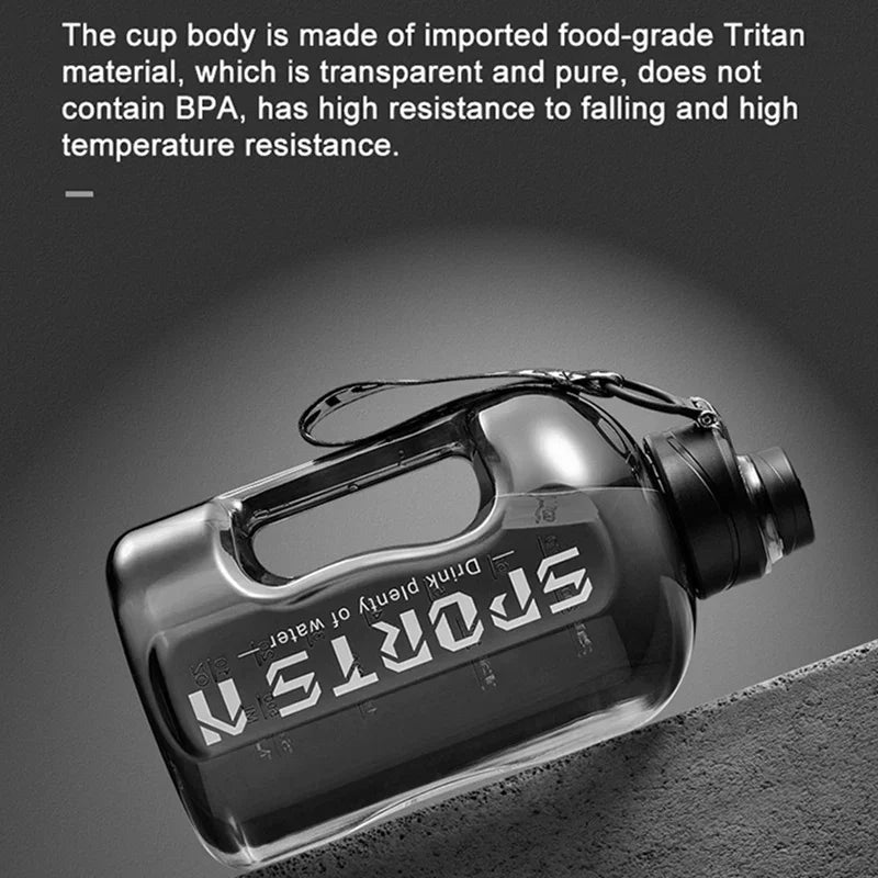 1.7L/2.7L Sports Water Bottle Large Capacity