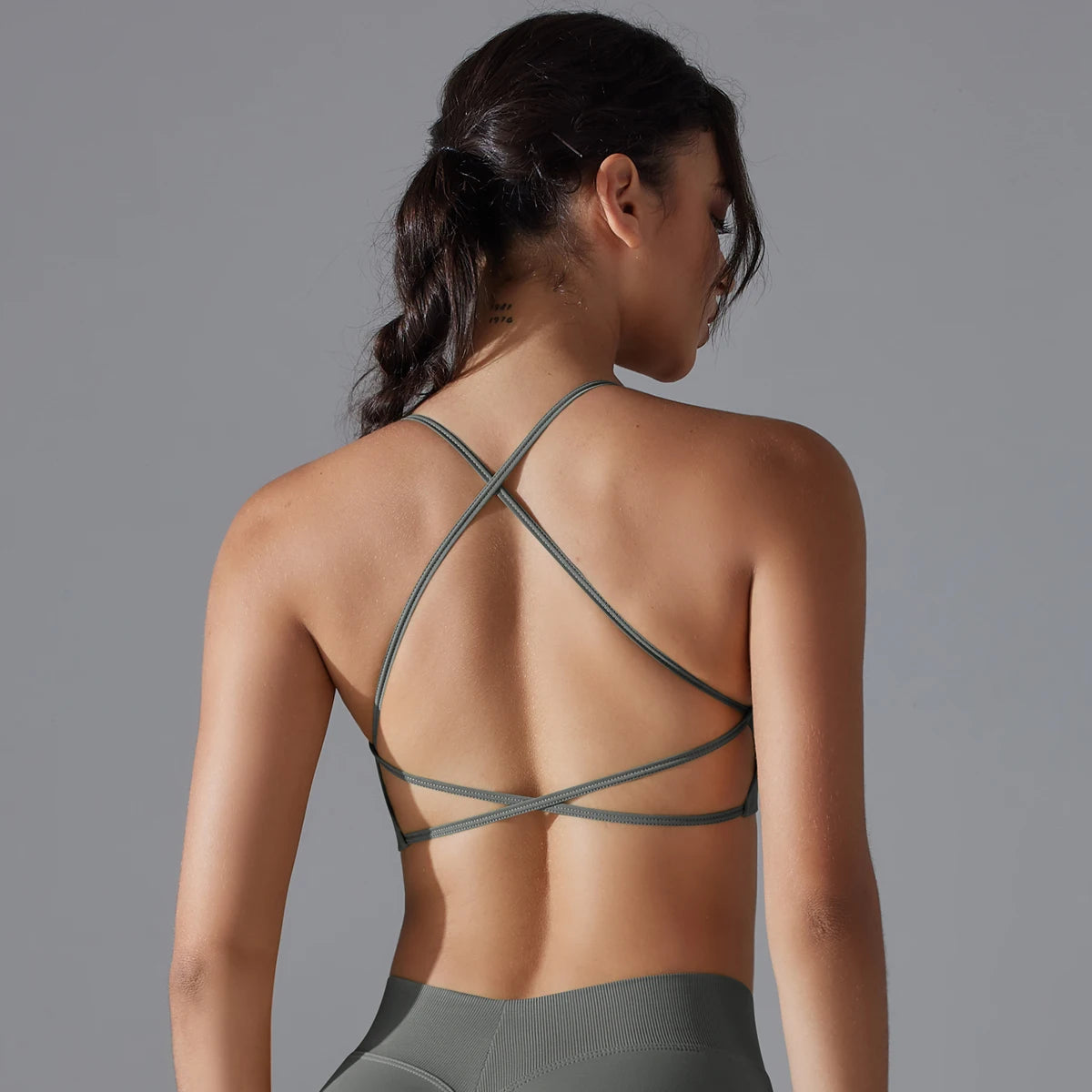 Yoga Bra Sexy Back Cross Padded Bralette