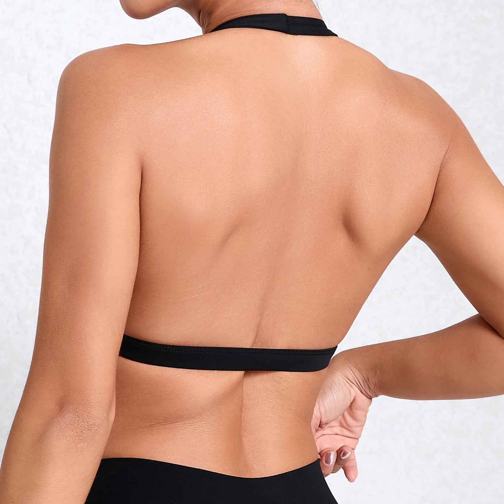 V-neck Sport Bra Women Halter Backless