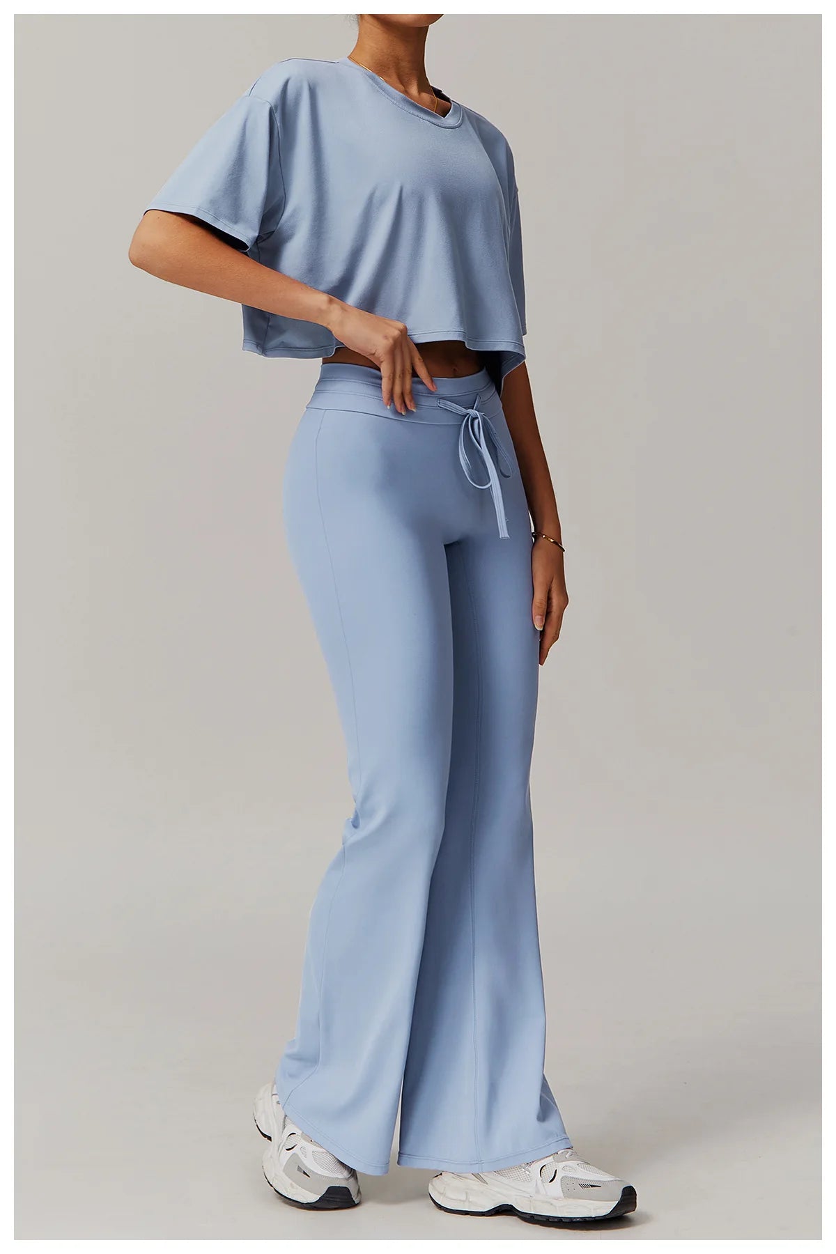 Sport Leggings Bell-bottoms High Waist Wide Leg