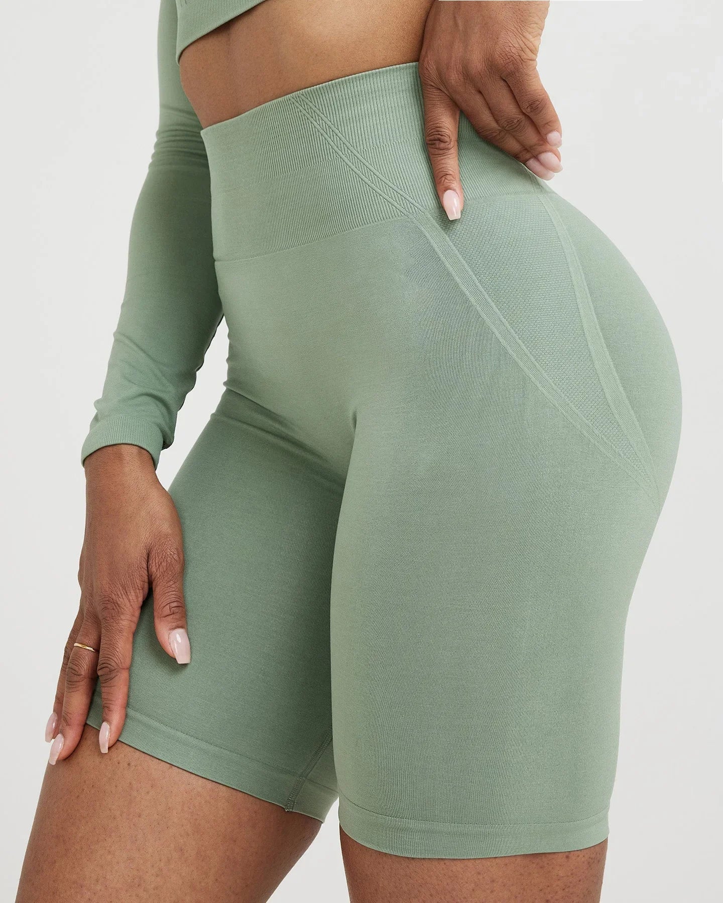 High-Waisted Seamless Yoga Shorts