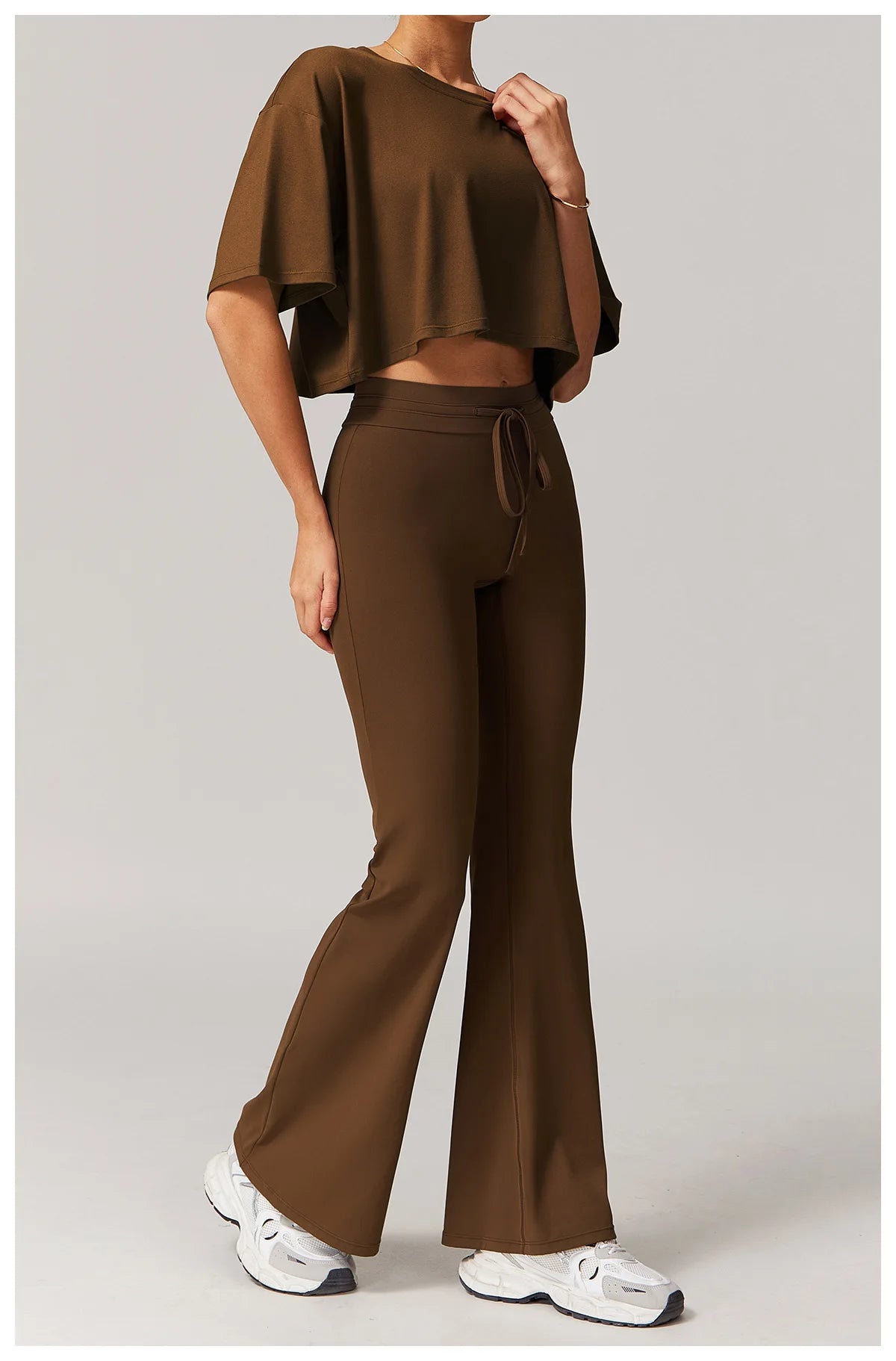 Sport Leggings Bell-bottoms High Waist Wide Leg