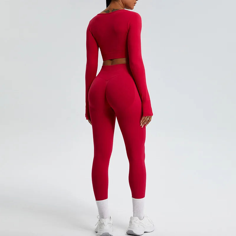 Women Yoga Pants High Waist Ribbed