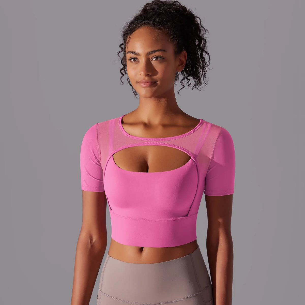 Yoga Shirt Short Sleeve T-Shirt Blouse Cover Up