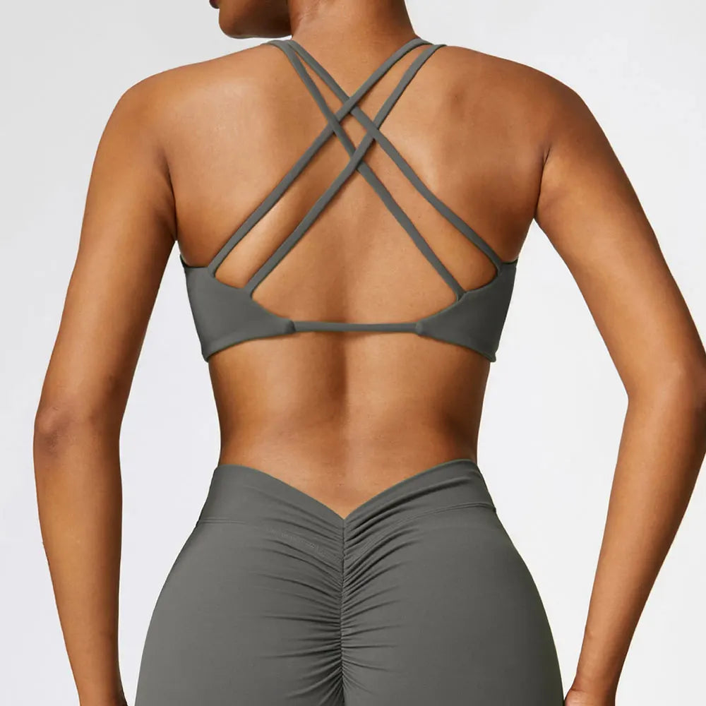 Criss Cross Straps Back High Support Impact