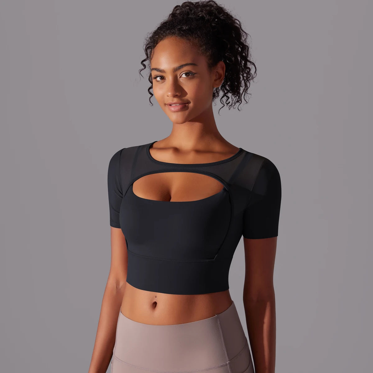 Yoga Shirt Short Sleeve T-Shirt Blouse Cover Up