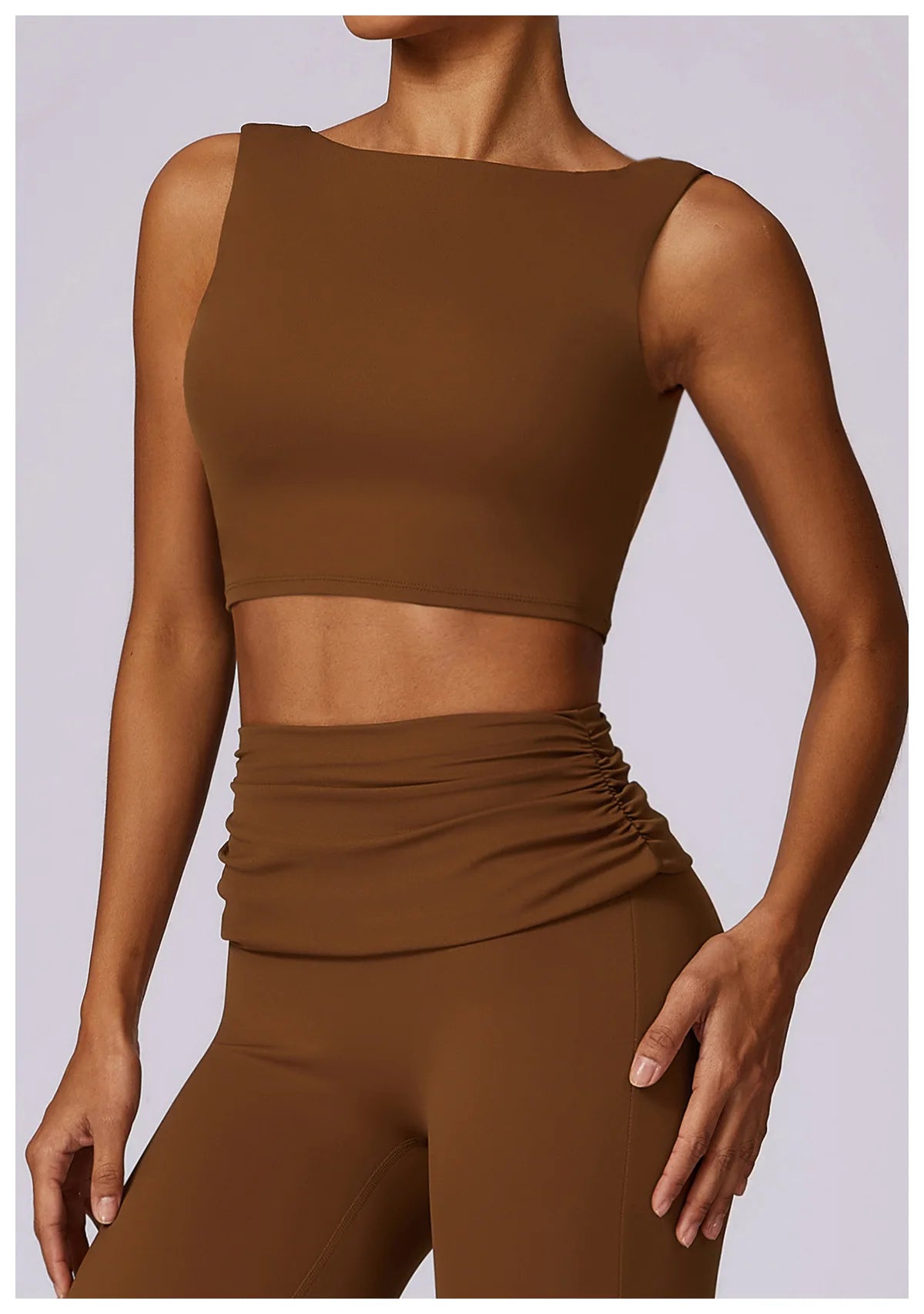 Running Sports Bra High Support Impact Open Back