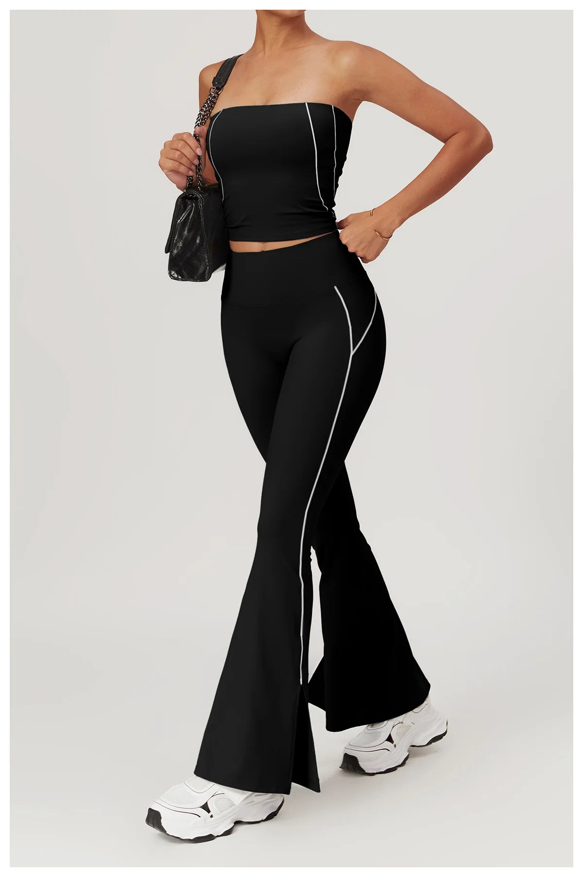 Leggings Bell-bottoms Push Up High Waist Wide Leg