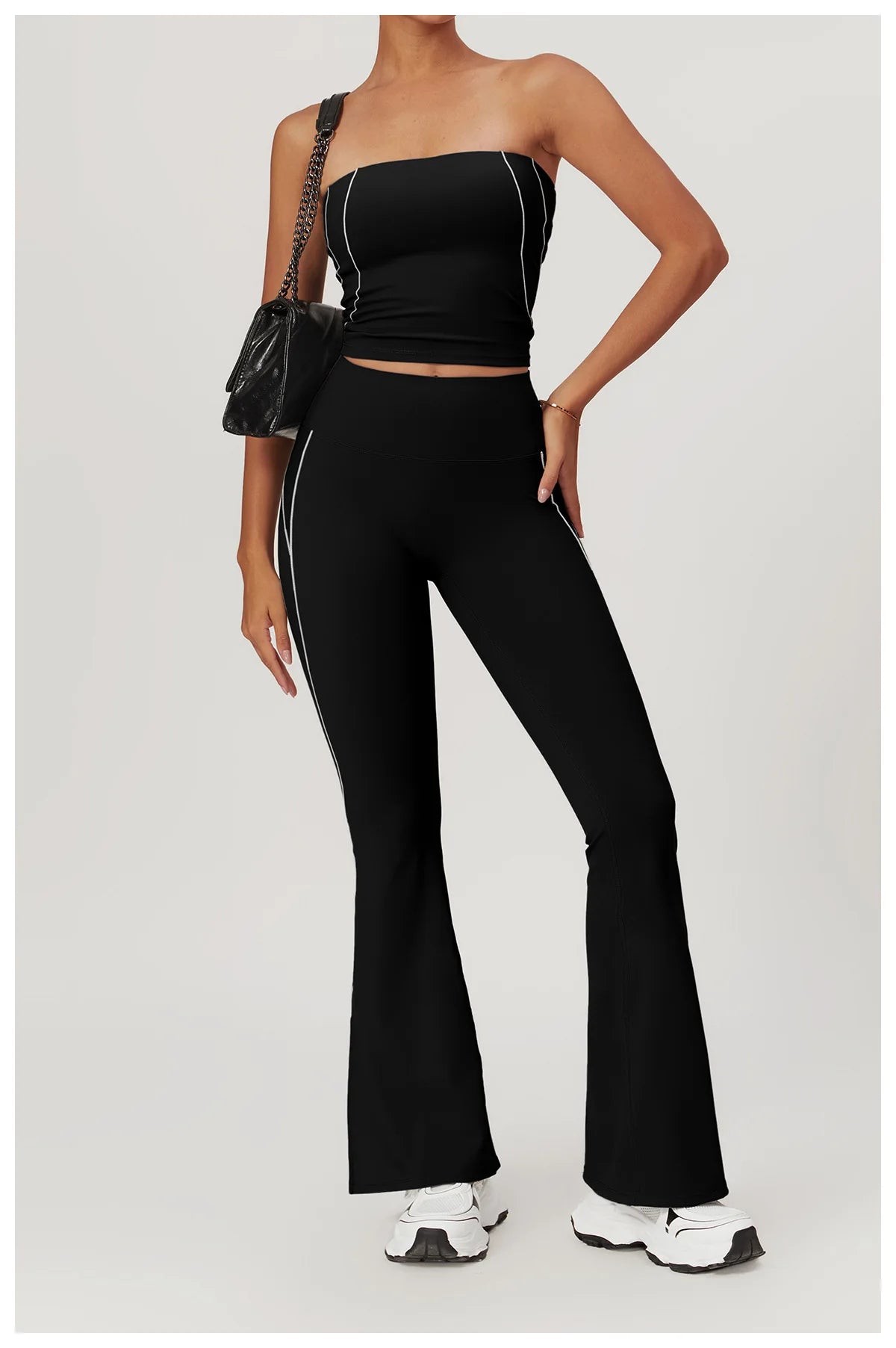 Leggings Bell-bottoms Push Up High Waist Wide Leg