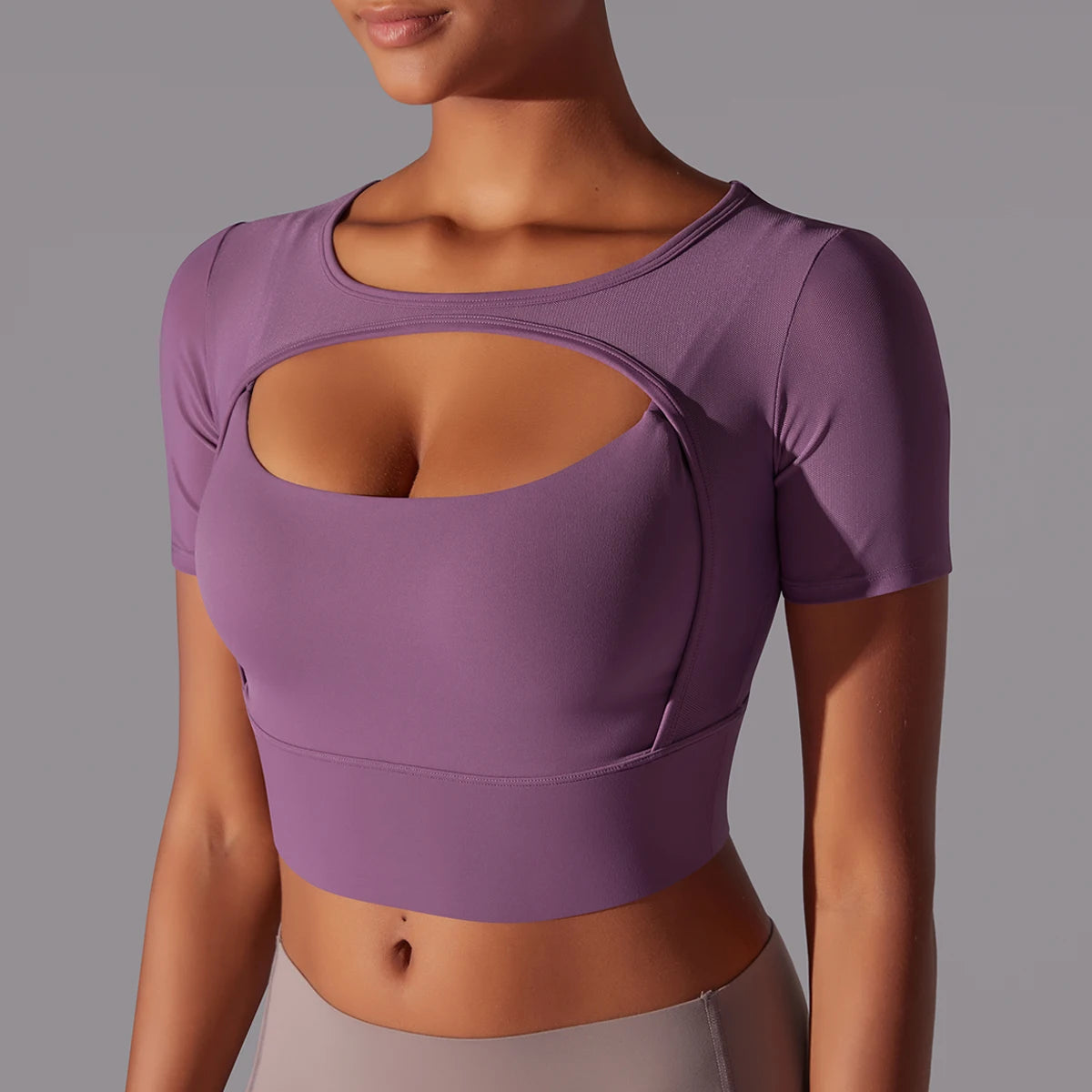 Yoga Shirt Short Sleeve T-Shirt Blouse Cover Up