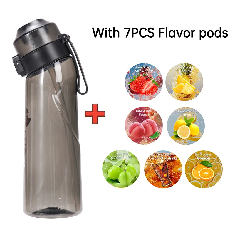 Air Flavored Water Bottle With 7 Flavor Ring