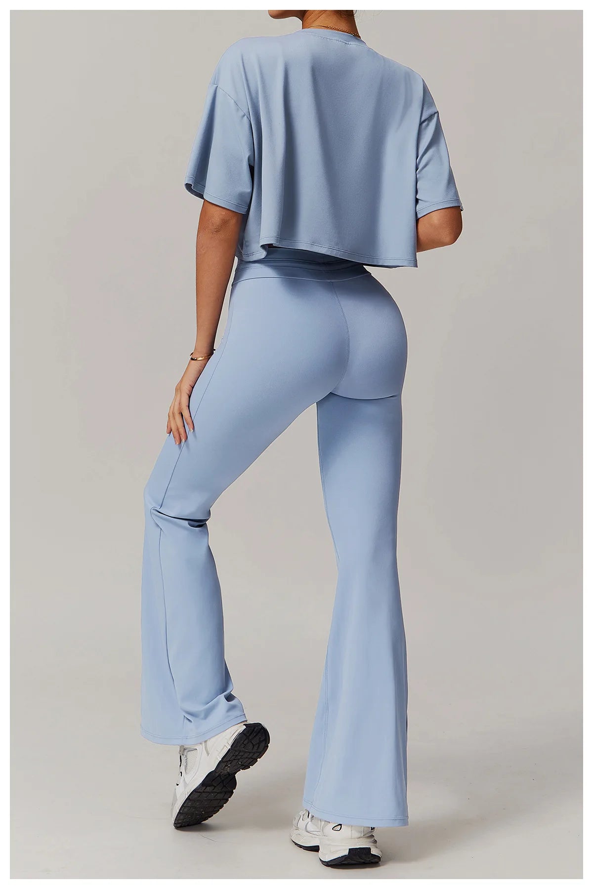 Sport Leggings Bell-bottoms High Waist Wide Leg