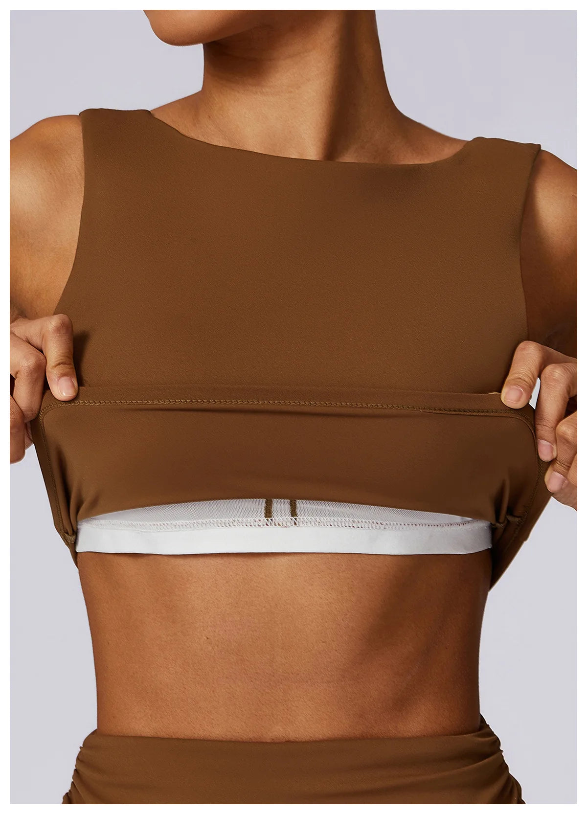 Running Sports Bra High Support Impact Open Back