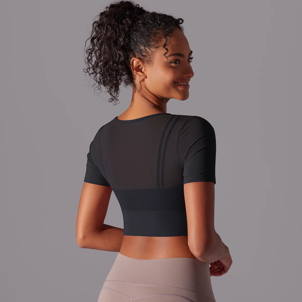 Yoga Shirt Short Sleeve T-Shirt Blouse Cover Up