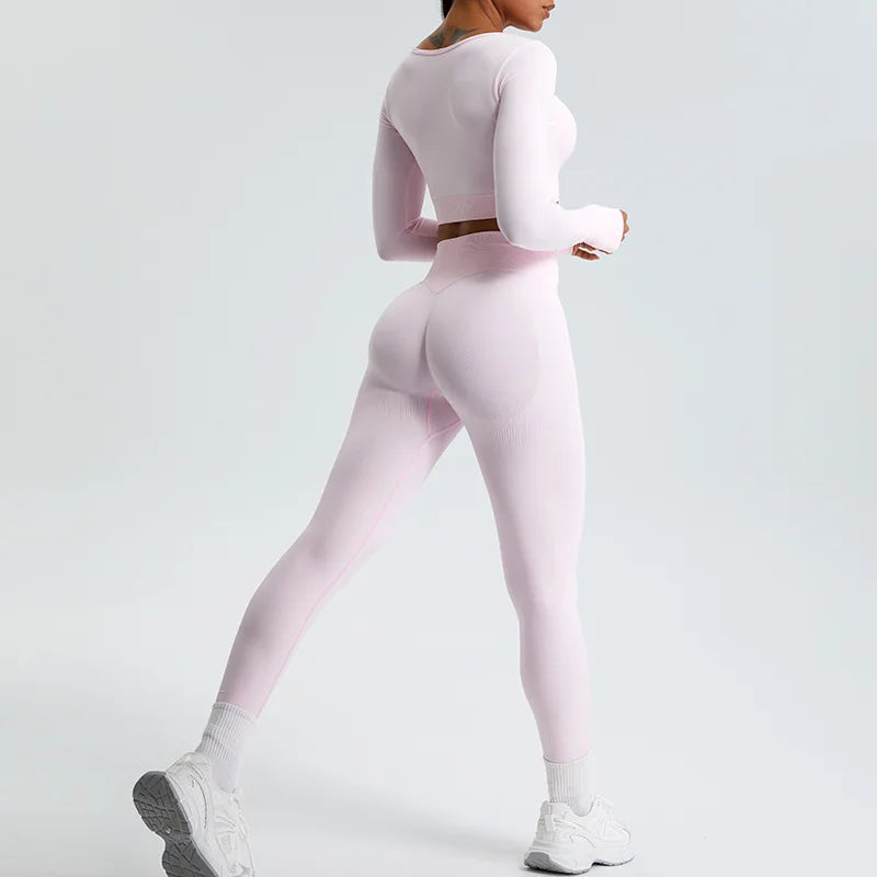 Women Yoga Pants High Waist Ribbed