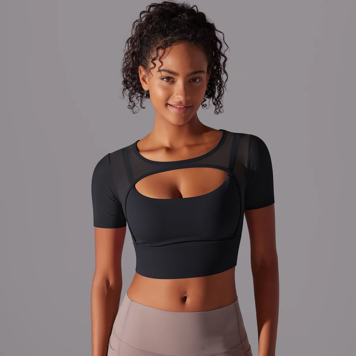 Yoga Shirt Short Sleeve T-Shirt Blouse Cover Up