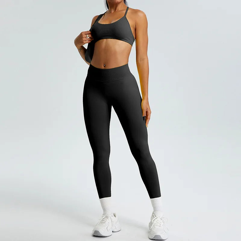 Women Yoga Pants High Waist Ribbed
