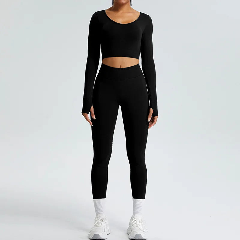 Women Yoga Pants High Waist Ribbed