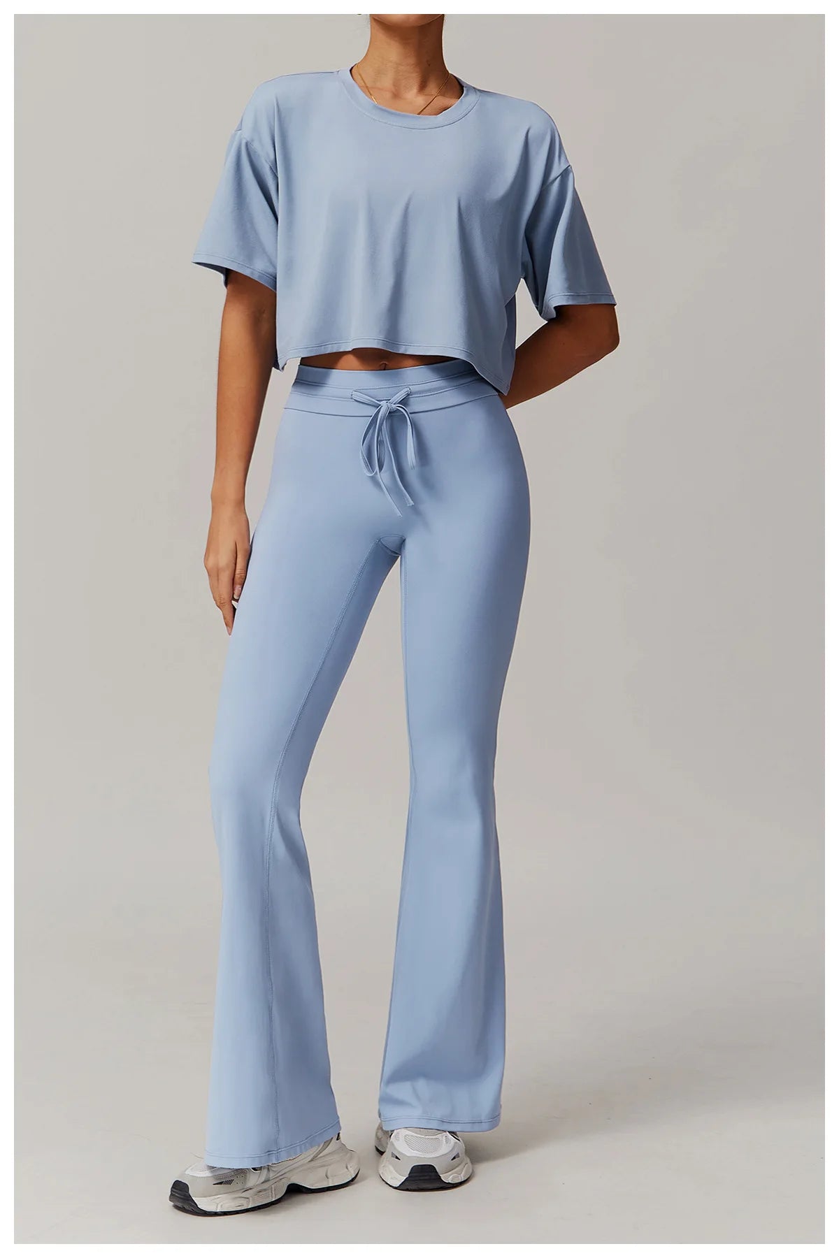 Sport Leggings Bell-bottoms High Waist Wide Leg