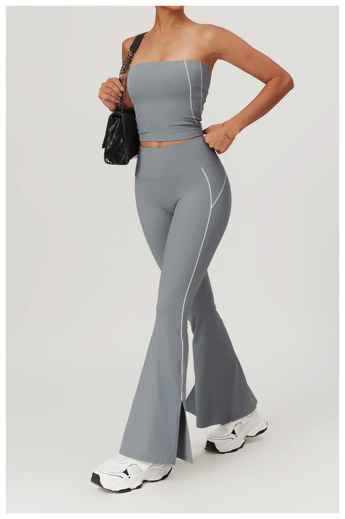 Leggings Bell-bottoms Push Up High Waist Wide Leg