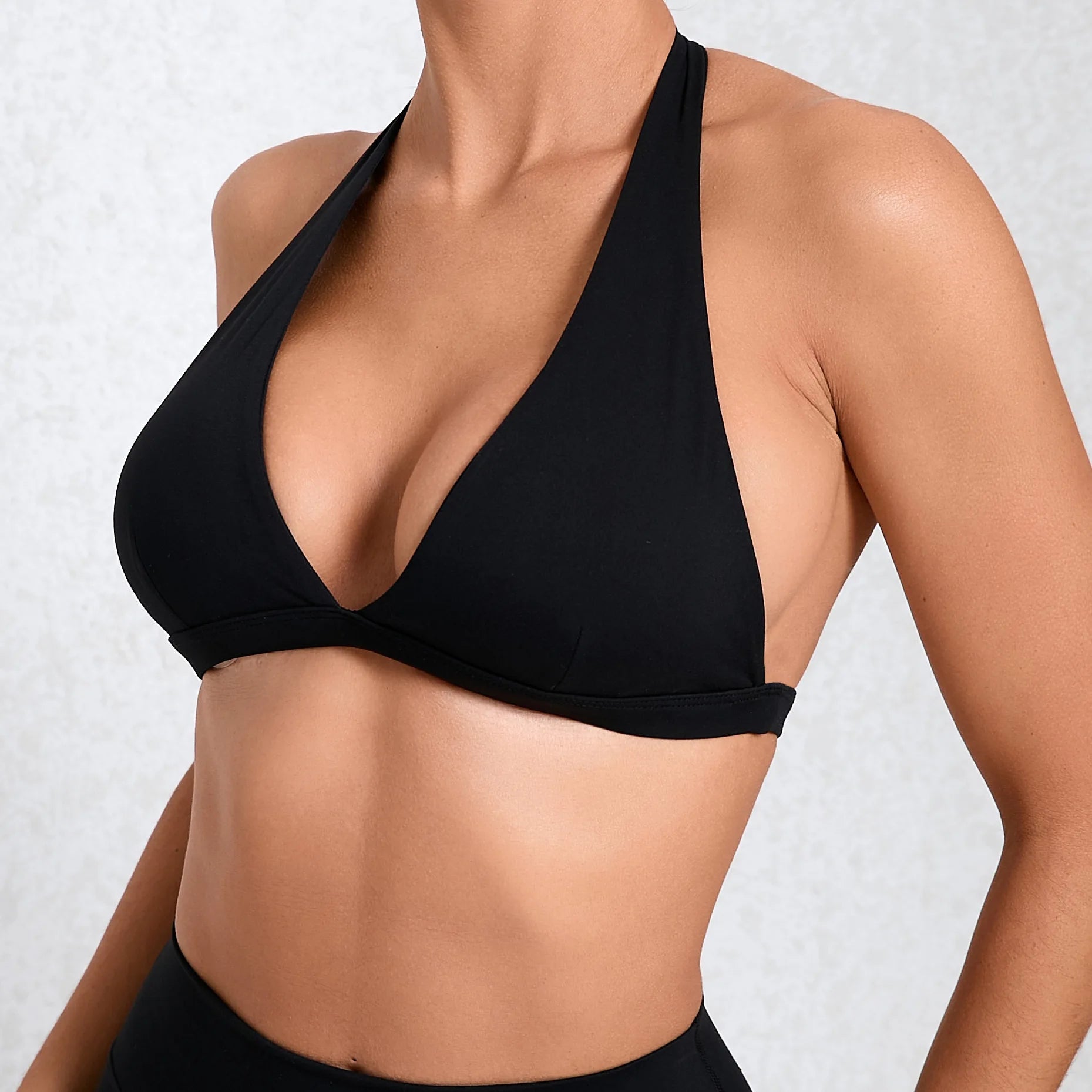 V-neck Sport Bra Women Halter Backless