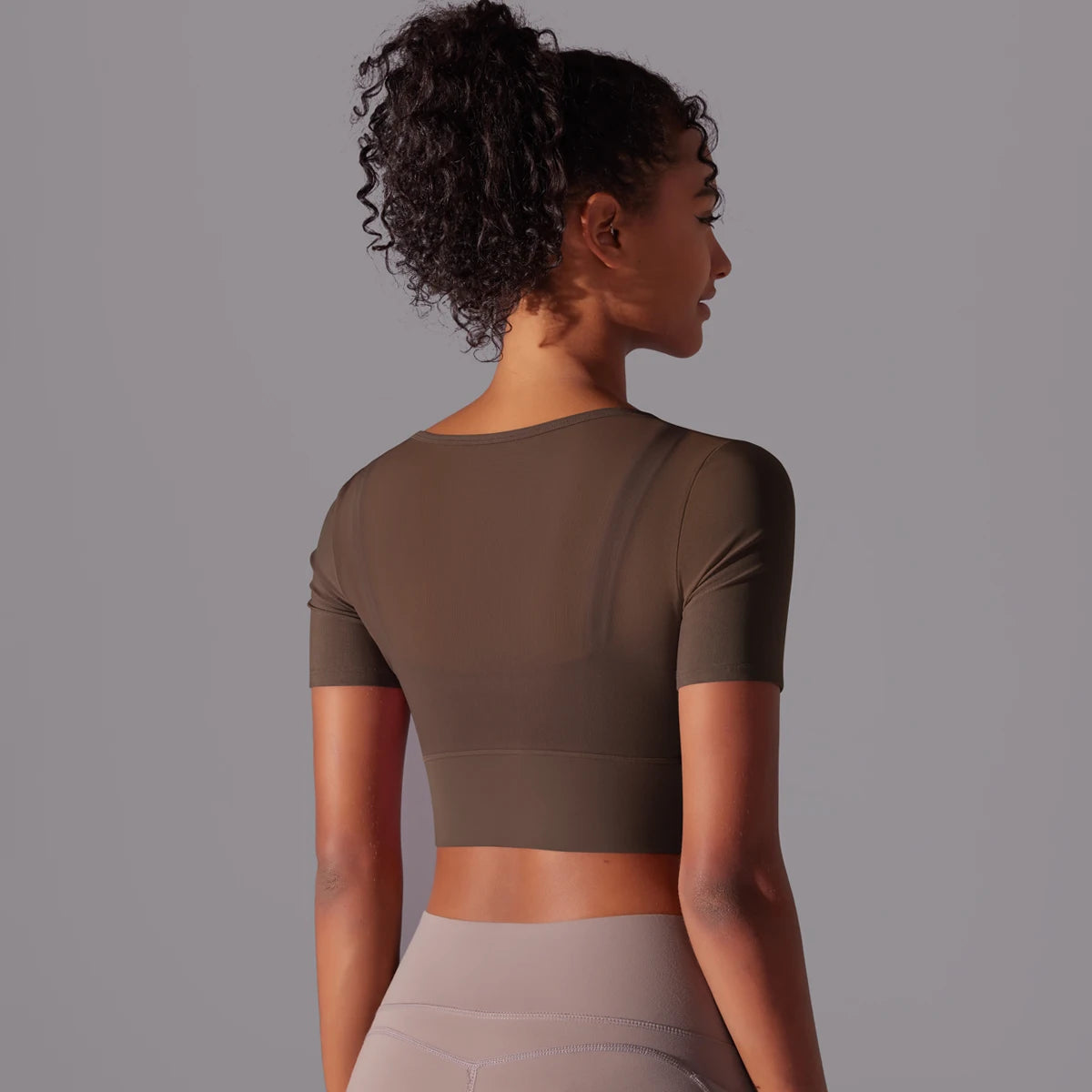 Yoga Shirt Short Sleeve T-Shirt Blouse Cover Up