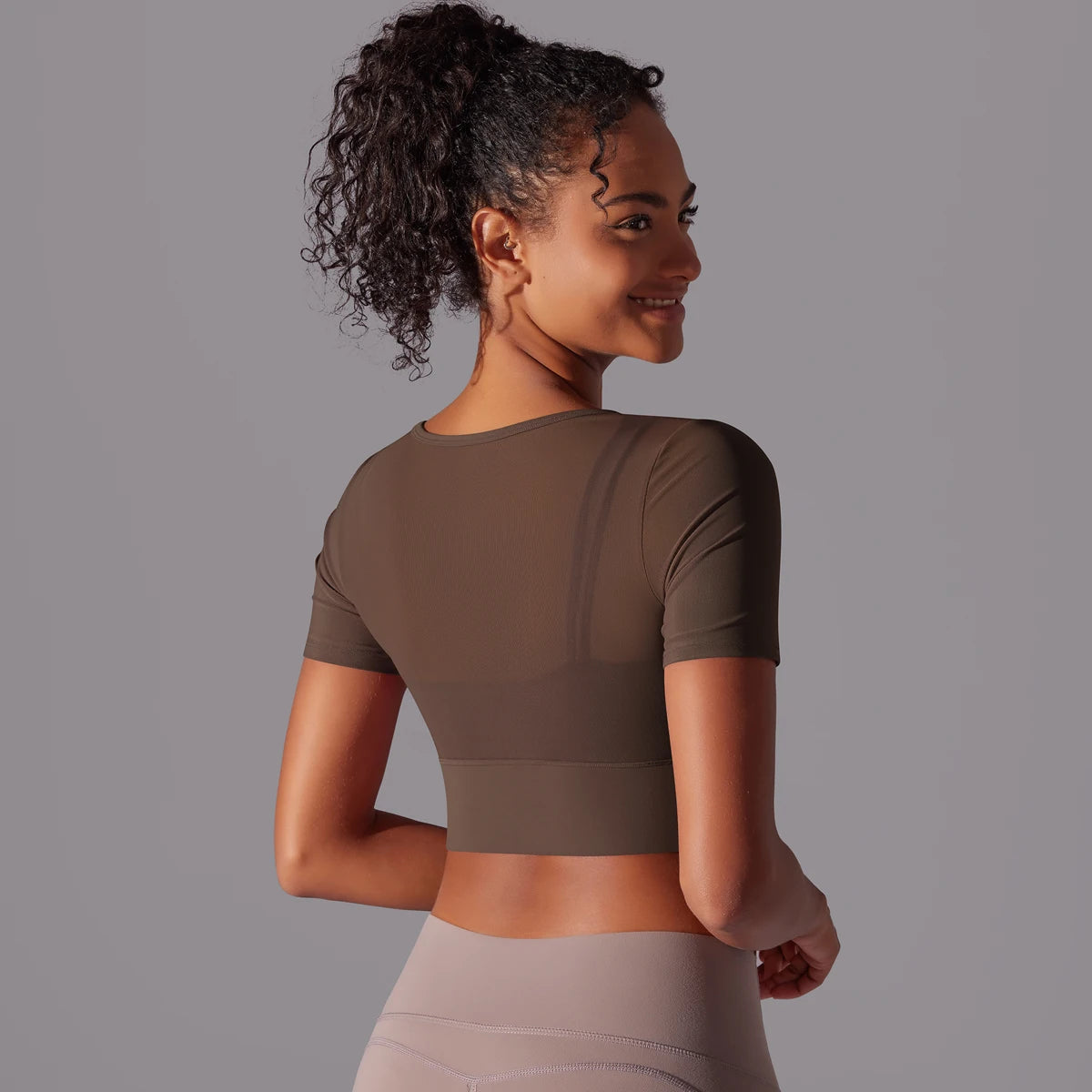 Yoga Shirt Short Sleeve T-Shirt Blouse Cover Up