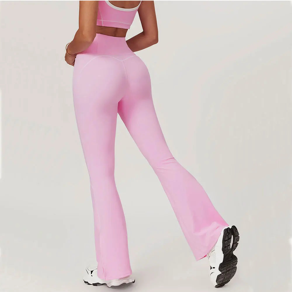 Leggings Bell-bottoms Push Up High Waist Wide Leg