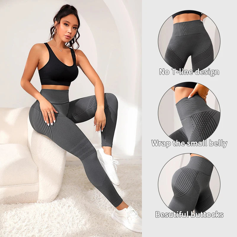 Sports Pants With Lines Lifting Buttocks